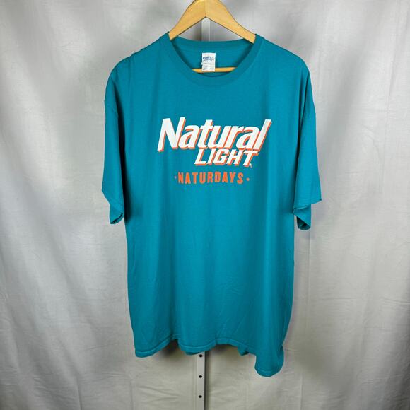 Natural Light Naterdays Flamingo Graphic Short Sleeve T-Shirt Men's XXL - Picture 1 of 5